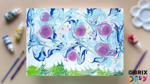 Рисуем мыльные пузыри в технике Эбру вместе с QBRIX Эбру