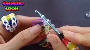 Браслеты из резинок на крючке - урок 35