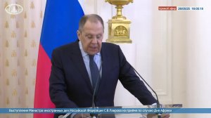 🔴 #ПрямойЭфир: Выступление С.В.Лаврова на приёме по случаю Дня Африки
