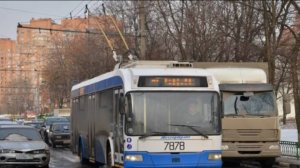 Поездка на троллейбусе БКМ 321 № 7878 Маршрут № 74 Москва