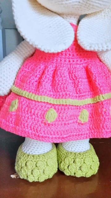 Вязаный зайчик Амигуруми интерьерная Игрушка Детские игрушки Оригинальный подарок Авторская кукла смотреть онлайн