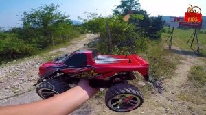 Распаковка машинки красный монстр трак