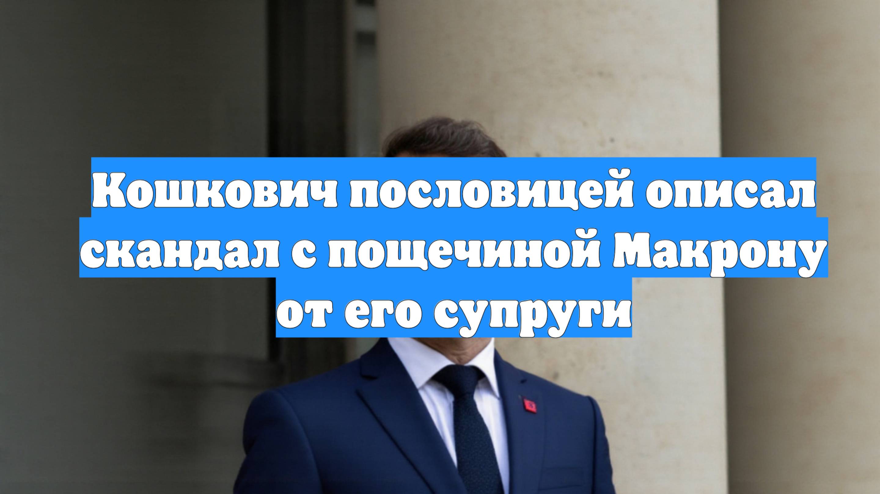 Кошкович пословицей описал скандал с пощечиной Макрону от его супруги