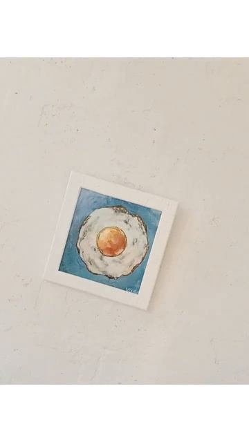 Яичница масляные краски 15х15 #paintingcraft #diy #artist #art смотреть онлайн