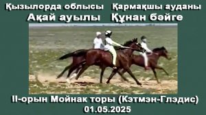 01.05.2025 Құнан  бәйге 2-место Мойнақ торы (Кэтмэн-Глэдис) Қызылорда. Цены по тел. +79883400208