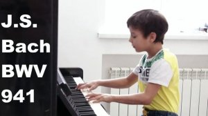 J.S.Bach 12 little preludes No.7 BWV941 E Minor Em piano/И.С.Бах прелюдия 7 из 12 маленьких прелюди