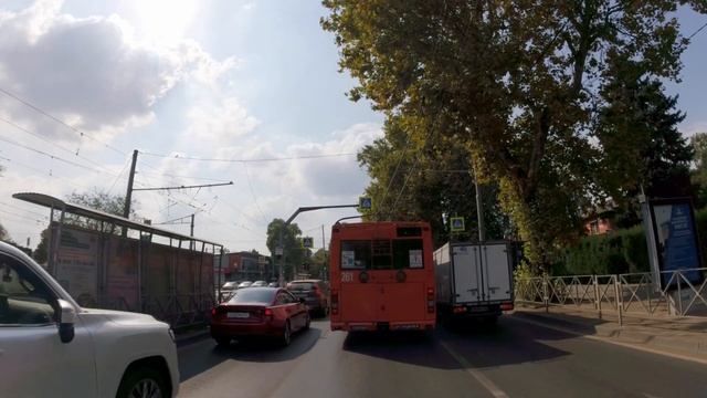 Краснодар: едем по летним улицам от OZ-молл на М4-Дон до ? смотреть онлайн