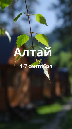 Тур на Алтай 1-7 сентября совсем скоро!