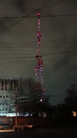 Крым 10 лет в России/ Новая иллюминация на телевышке в Симферополе