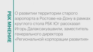 Развитие территорий старого аэропорта в Ростове-на-Дону || РБК Мнение