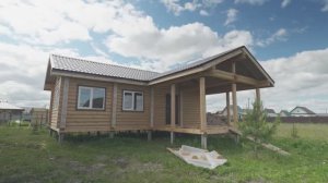 Построили гостевой домик из оцилиндрованного бревна | Деревянные дома Леском
