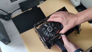 Внешняя видеокарта и блок питания в одном корпусе из м