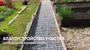 Благоустройство участка: особенности заливки бетона