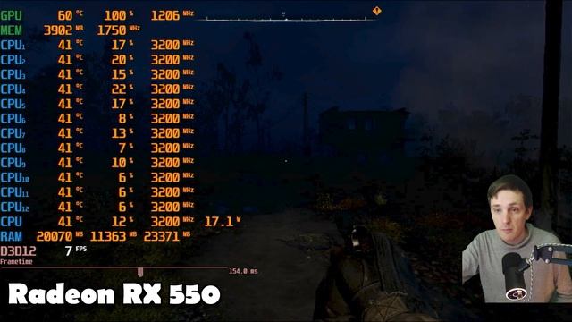 STALKER 2 Heart of Chornobyl на слабом пк RX 550 Ryzen 5 5500GT