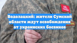 Водолацкий: жители Сумской области ждут освобождения от украинских боевиков