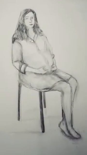 3в класс. Зарисовки фигуры человека. Преподаватель Павлова И. Е. смотреть онлайн