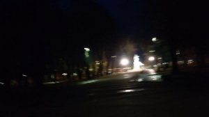 Петровская набережная в Кронштадте ночью