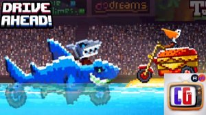 Нападение АКУЛЫ! Безумные июльские задания Мульт игра для детей Битва тачек Drive AHEAD