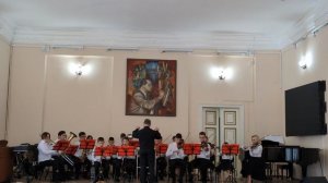 Смешанный оркестр ДШИ №1 г. Ельца, дирижёр Пиджоян К.В. рук. ансамбля скрипачей Прокофьева Ю.Г.