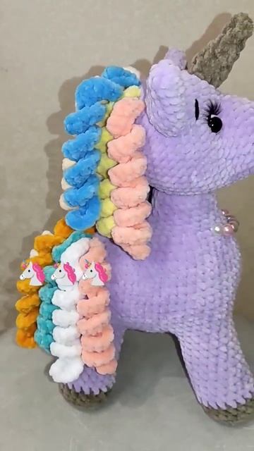 Единорожка крючком🦄#вязаниекрючком #вязание #схема #единорог