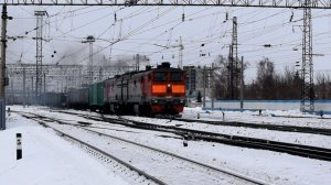 Тепловоз 2ТЭ10М-3260. Отправление на Бийск.