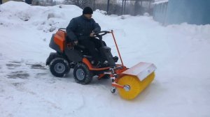 Husqvarna PF21 AWD with snow blower / райдер 21к.с. с снегорин Storum Part 1