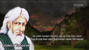 Шамси Табрезӣ. Дил бар ин дунё...