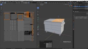 01. Beginning the UV Map of the Dumpster