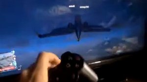 Вид от первого лица в GTA V на PS3 в самолете.