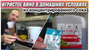 Игристое вино из концентрированного сока белого винограда🔥Как сделать шампанское в домашних условия