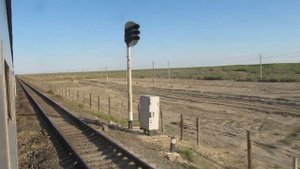 Центральный Казахстан из окна поезда.