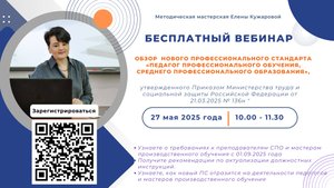 Новый Профессиональный стандарт Педагог ПО и СПО (2025 год)