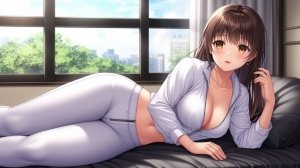 Anime in leggings