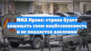 МИД Ирана: страна будет защищать свою нацбезопасность и не поддастся давлению