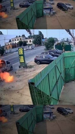 Устроил салют на дороге.