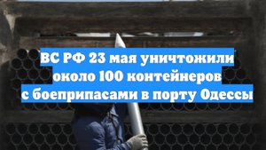 ВС РФ 23 мая уничтожили около 100 контейнеров с боеприпасами в порту Одессы