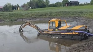 Земснаряд, амфибия, плавающий экскаватор, Botsman, очистка водоемов, углубление,берегоукрепление,ил