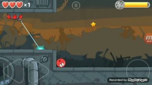 прохождение 32 уровня и половину 33 уровня в игре Red Ball 4.