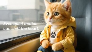 🌧 Tiny Cat’s Rainy Bus Ride_ The Stillness Between Places 🚌🐾