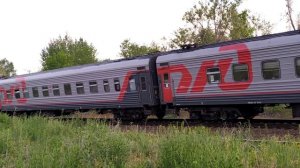 ТЭП70БС - 108 с пассажирским поездом.