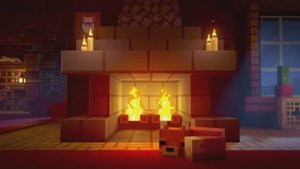 MINECRAFT Ambient Music & Ambience By The Fireplace