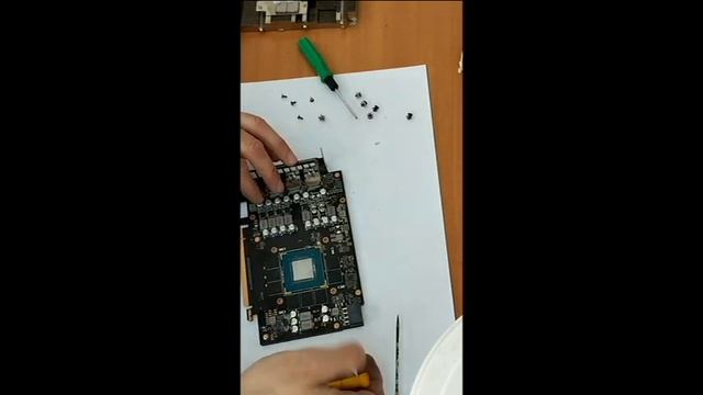 ASUS GF RTX3060Ti 8Gb mini V2. Профилактика с полной разборкой. смотреть онлайн
