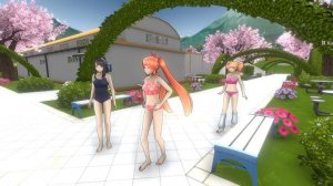 Новая Райбару в Yandere Simulator. Фотосессия у бассейна