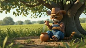 🤠A Cute Cat’s Peaceful Farm Life _ Cozy Animation Story🚲🌾🐓 🌳🥬🥘