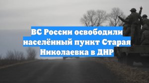 ВС России освободили населённый пункт Старая Николаевка в ДНР