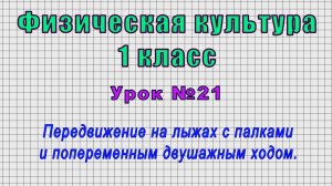 Физическая культура 1 класс (Урок№21 - Передвиж. на лыжах с палками и попеременным двушажным ходом.)