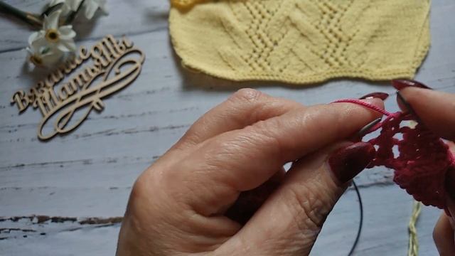 Красивый ажурный узор с листьями МК. смотреть онлайн