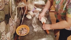 Лепёшка на завтрак с начинкой!👍😋