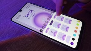 Оформление телефона Samsung в фиолетовом цвете💜