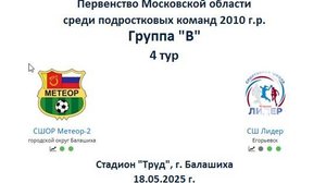 4 тур. Метеор-2 (Балашиха)  : Лидер (Егорьевск) 0 : 2